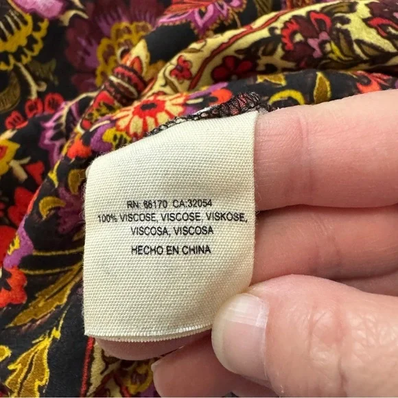 Anthropologie Kachel 12 Floral Jumpsuit ~ Wide Crop Leg Boho Festival Y2K - Picture 10 of 10